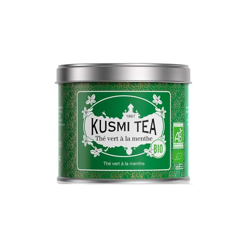 Kusmi Tea Thé vert Menthe Bio au Thé vert de Chine et menthe