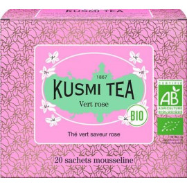 Kusmi tea thé vert Bio à la rose boite métal 100 grammes