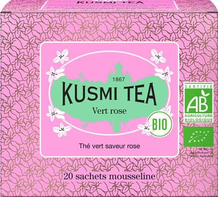 Thé vert à la menthe bio à l'arôme naturel de rose - Kusmi Tea