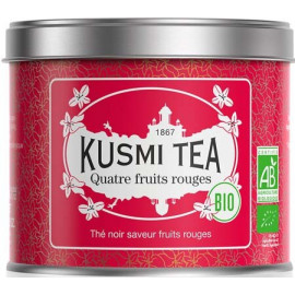 Kusmi tea 4 fruits rouges thé noir BIO, boite métal 100 grammes