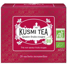 Kusmi tea 4 fruits rouges thé noir BIO, boite métal 100 grammes