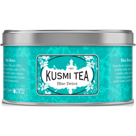BLue DETOX - Thé vert énergisant Kusmi Tea, boite métal 125 grammes