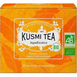 Kusmi Tea Aqua Exotica Lov Organic eau de fruits exotique boite métal