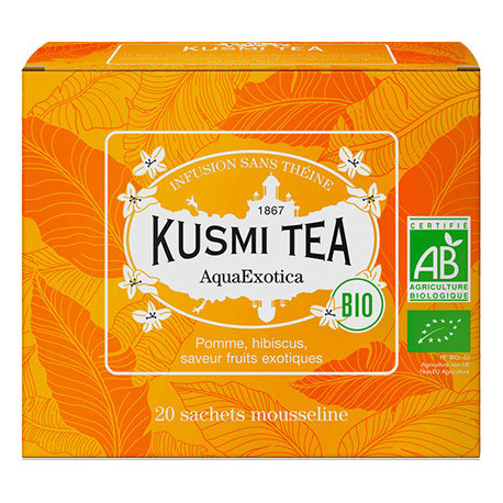 Kusmi Tea aqua exotica Lov Organic eau de fruits exotique boite 20 sachets 