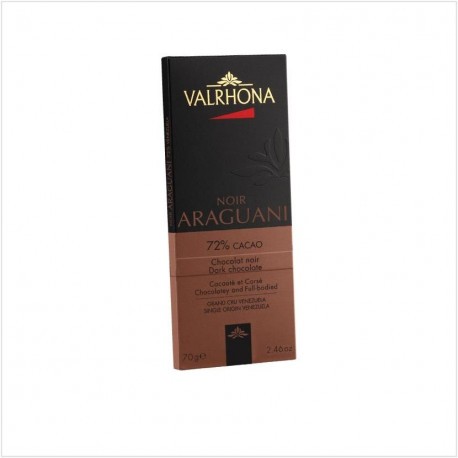 Tablette de chocolat noirAraguani 72% cacao - Valrhona