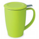 mug vert curve forlife avec infuseur inox couvercle ceramique