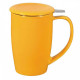 mug jaune curve forlife avec infuseur inox couvercle ceramique