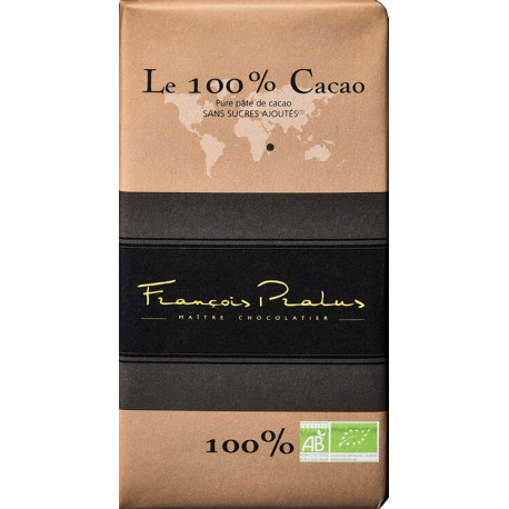 Pralus tablette 100% cacao bio 100 grammes
