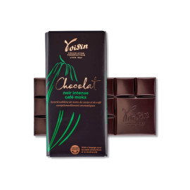 TABLETTE 100gNoir Intense café Moka - Chocolat Voisin